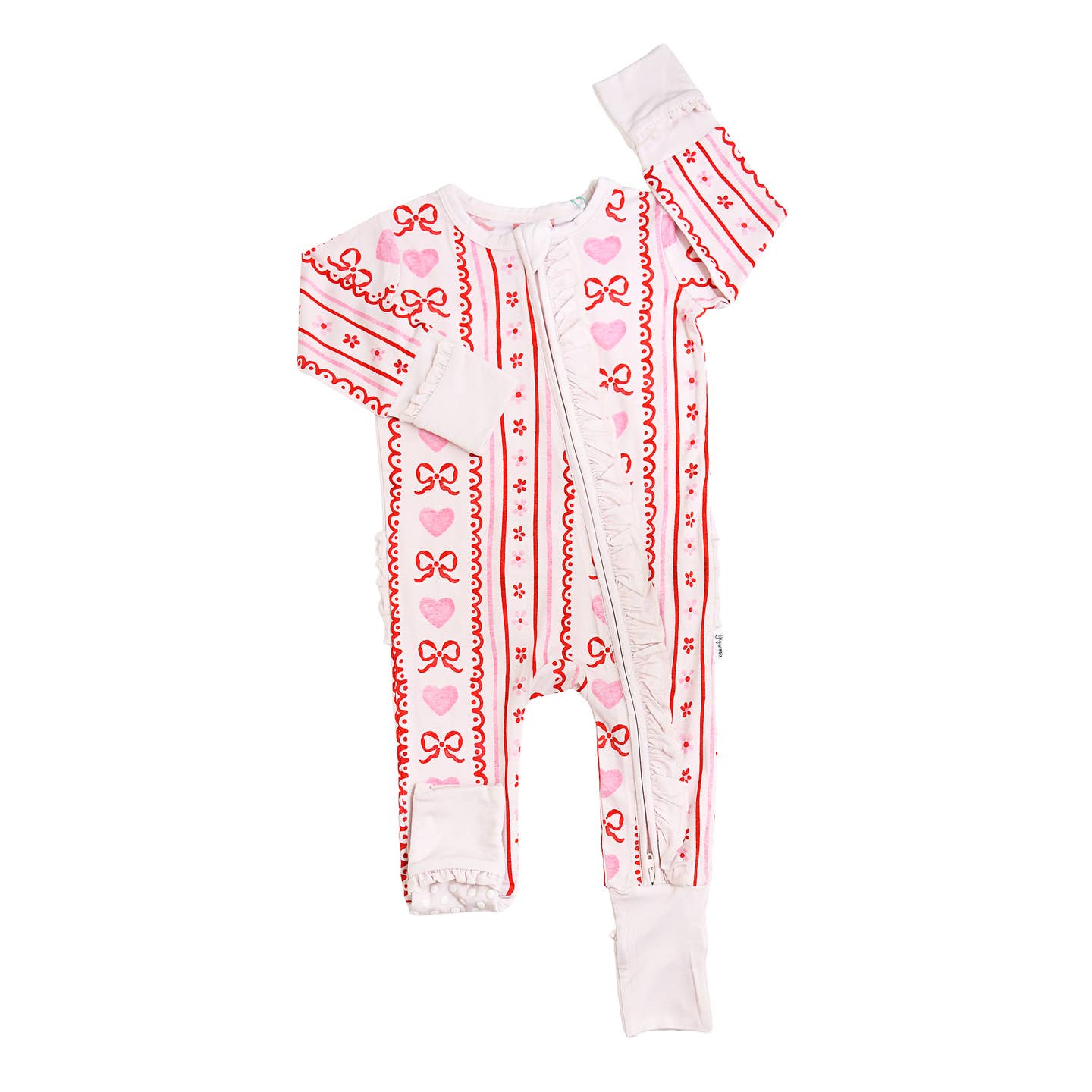 Hallie Ruffle Zip Footie
