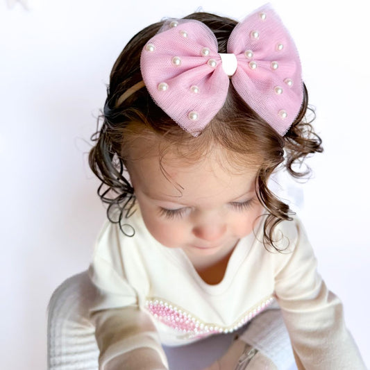 Pretty Pearl Bow Headband