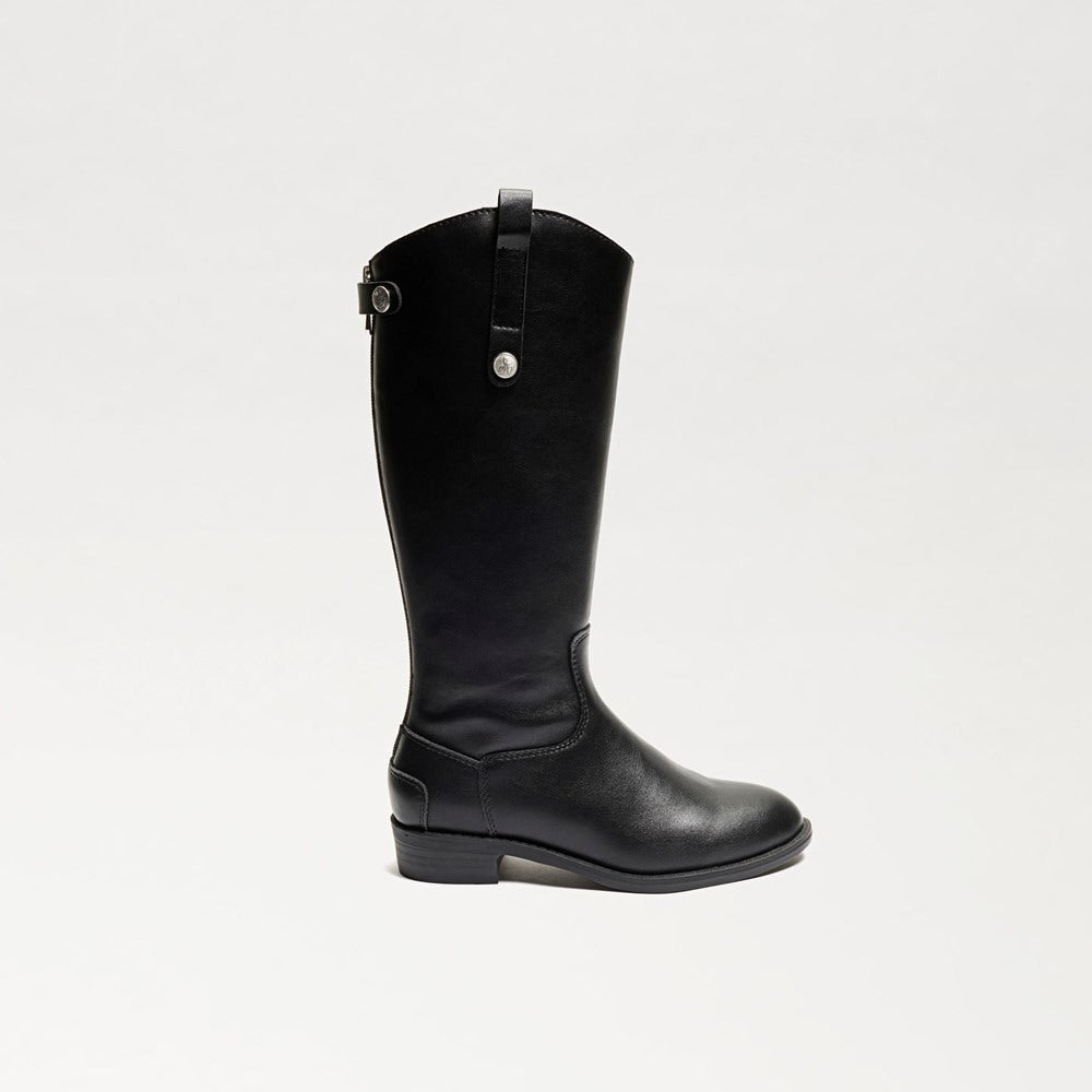 Black Leather Penny Boot