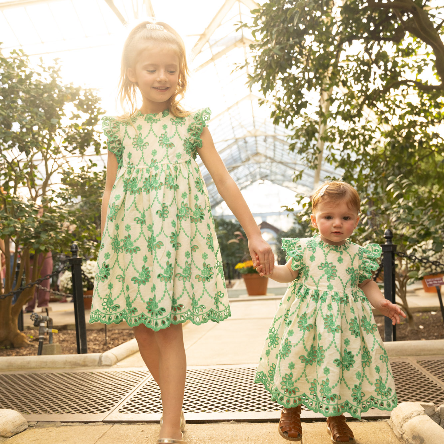 Green Eyelet Cynthia Dress Set