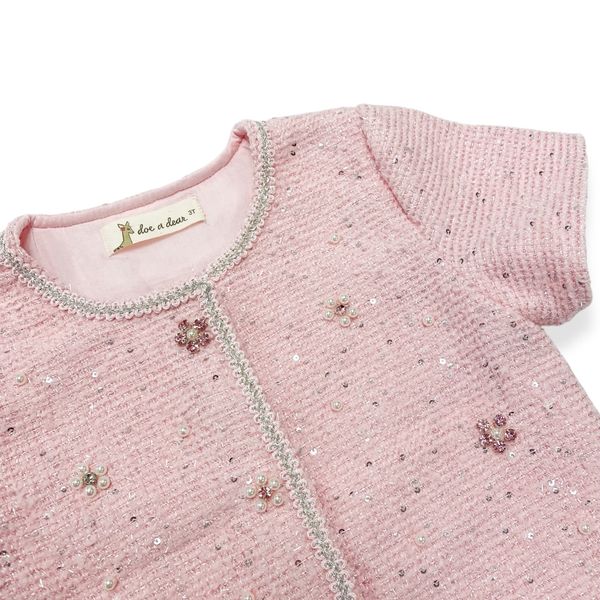 Floral Embellish Tweed Set