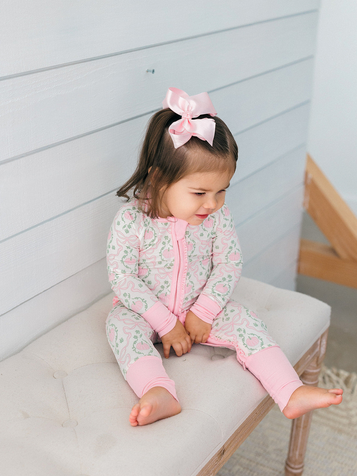 Pretty Pumpkin Ruffle Convertible Footie
