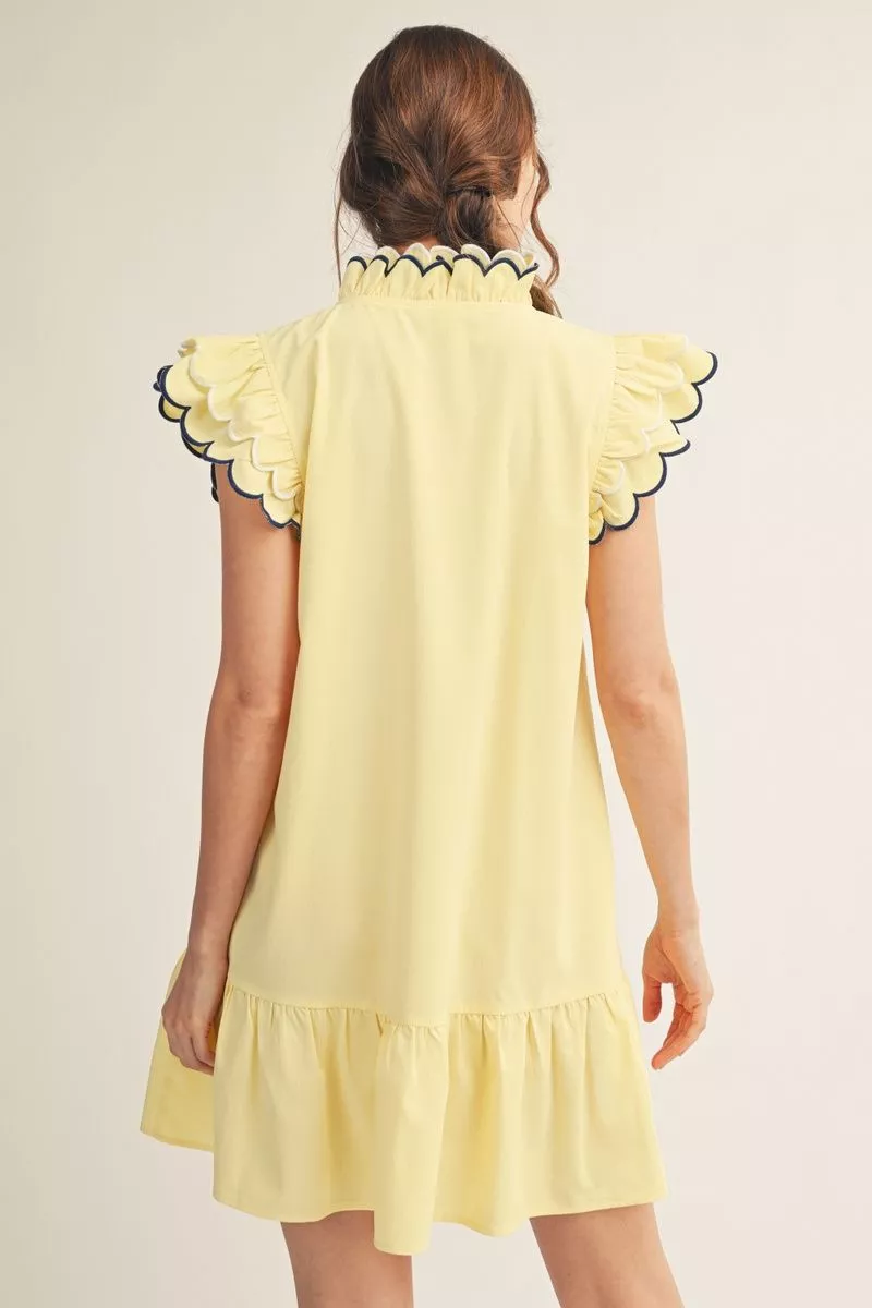 Yellow Scalloped Dress
