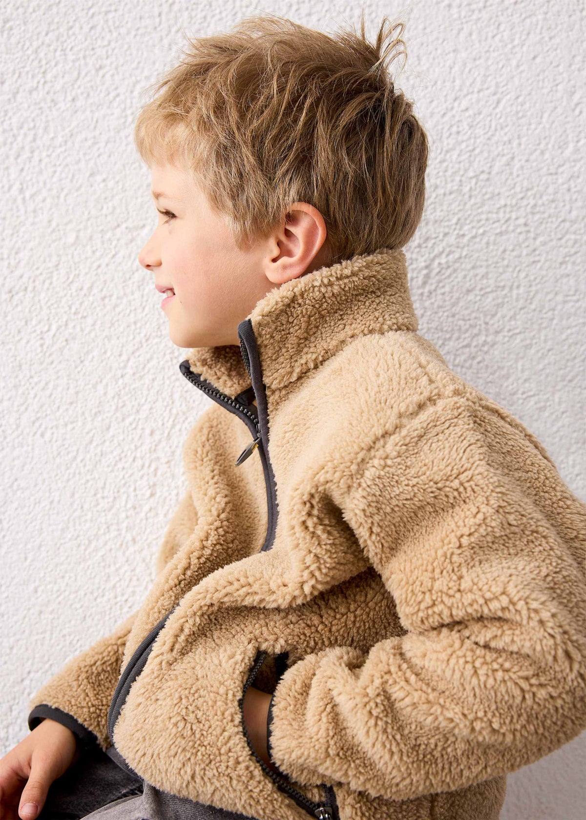 Hazelnut Boy Sherpa Zip-Up