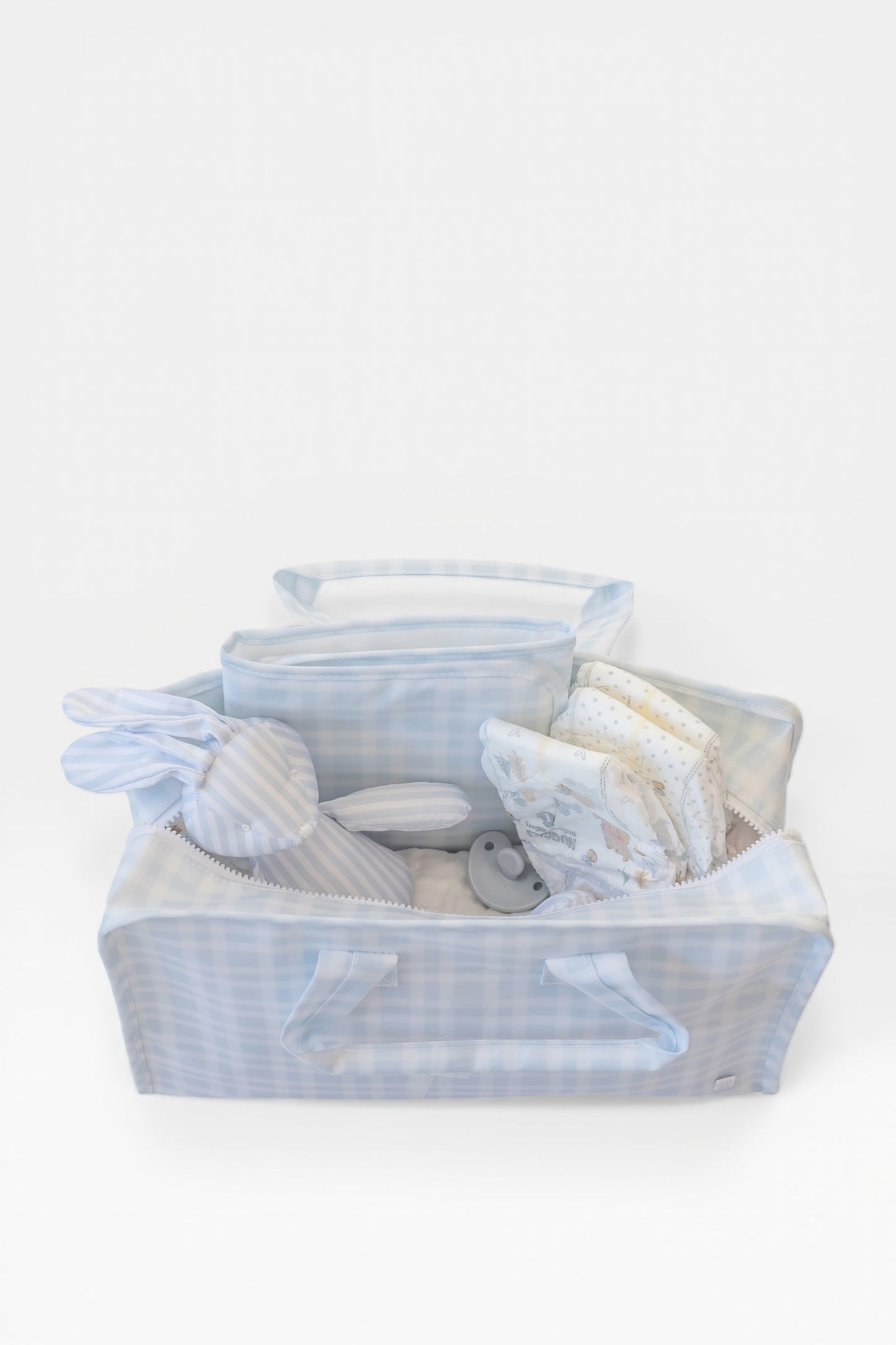 Blue Pimlico Plaid Overnight Tote