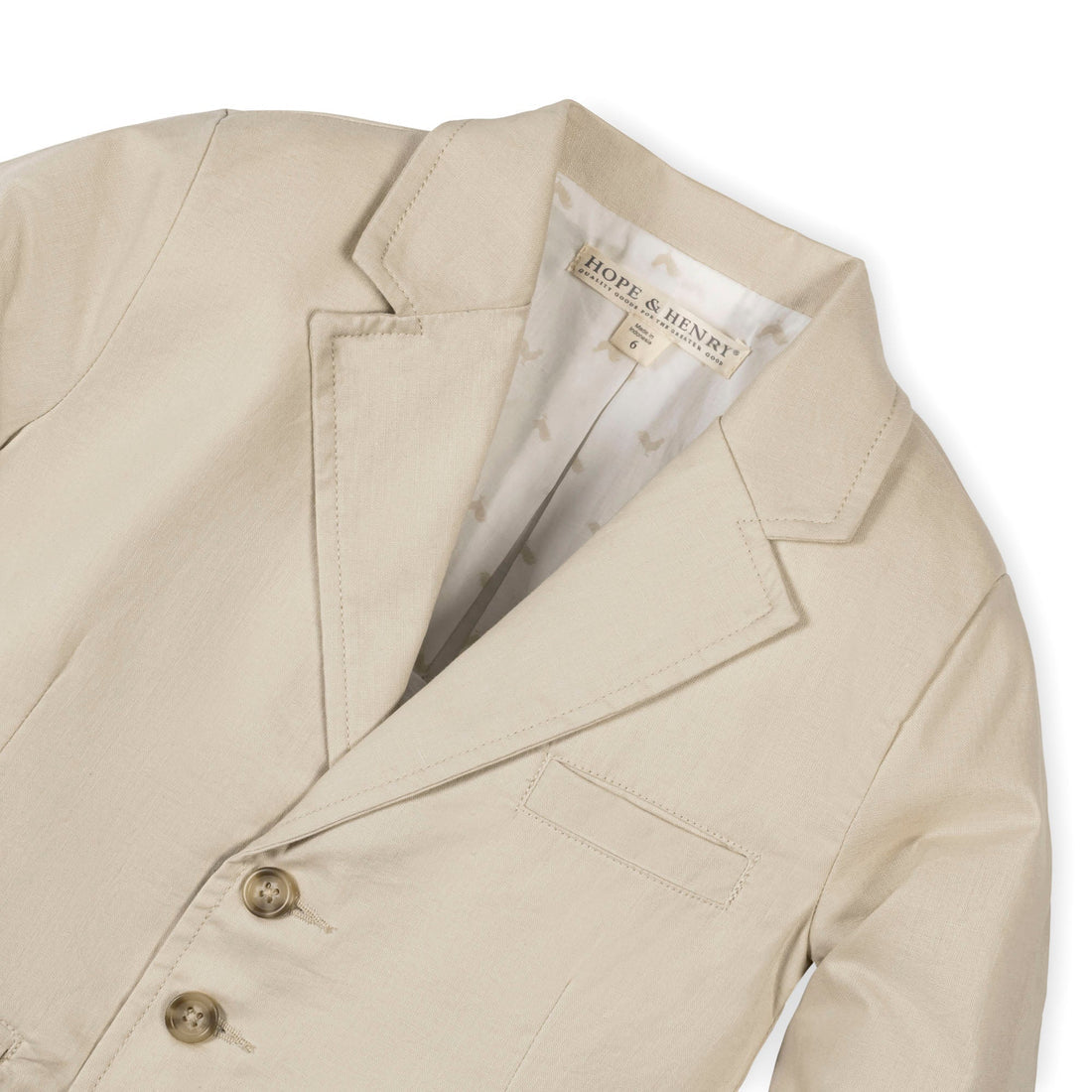 Sand Linen Suit Jacket