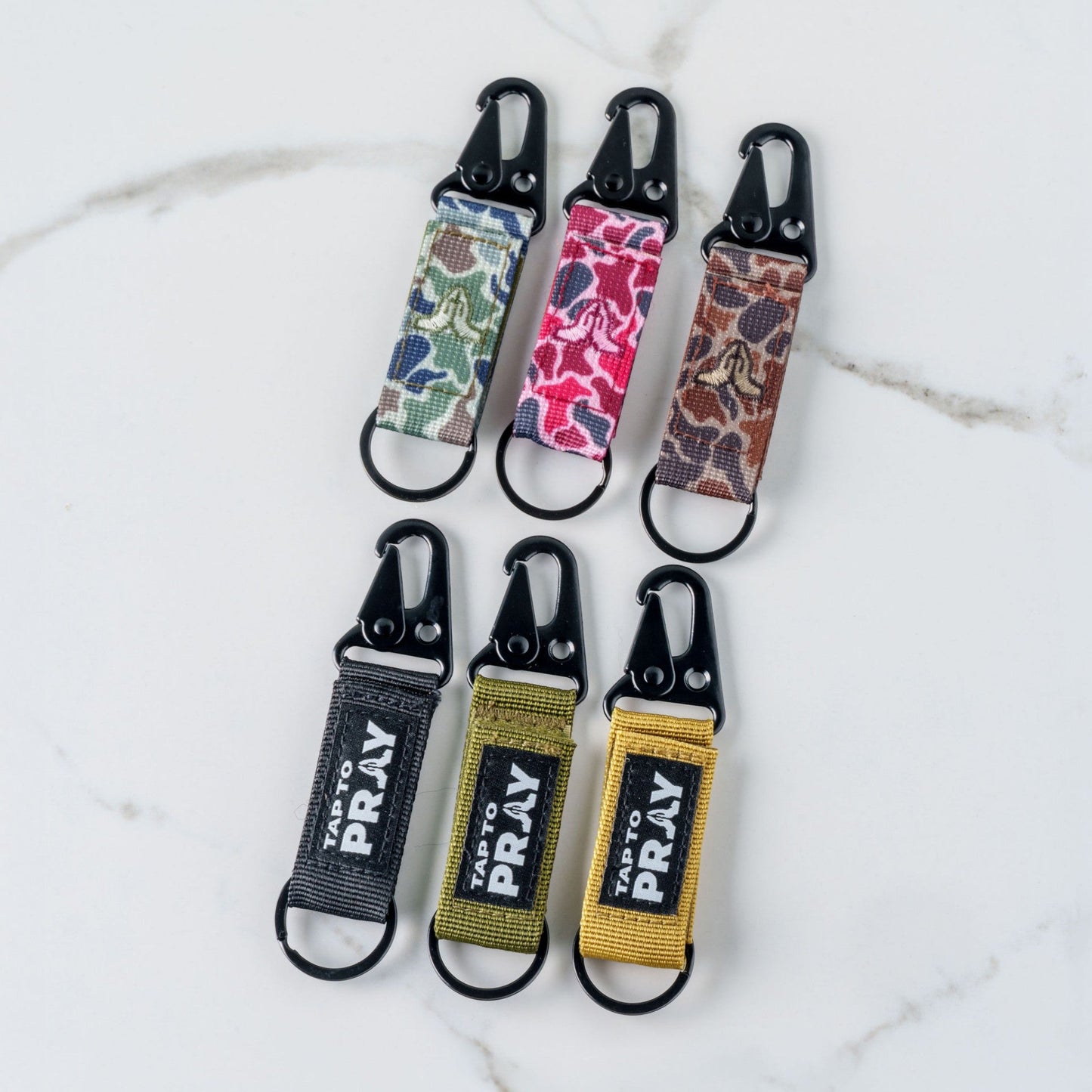 Tap To Pray Tactical Carabiner Keychain