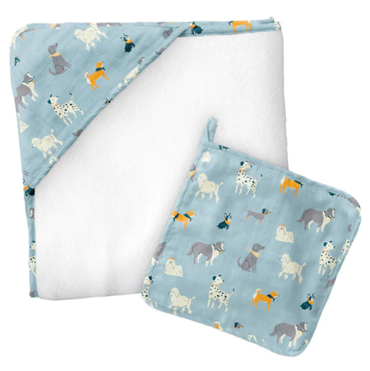 Dog Hooded Towel and Washcloth