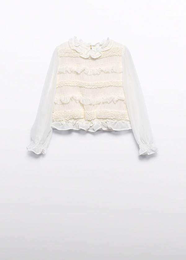 Chiffon Smocked Blouse