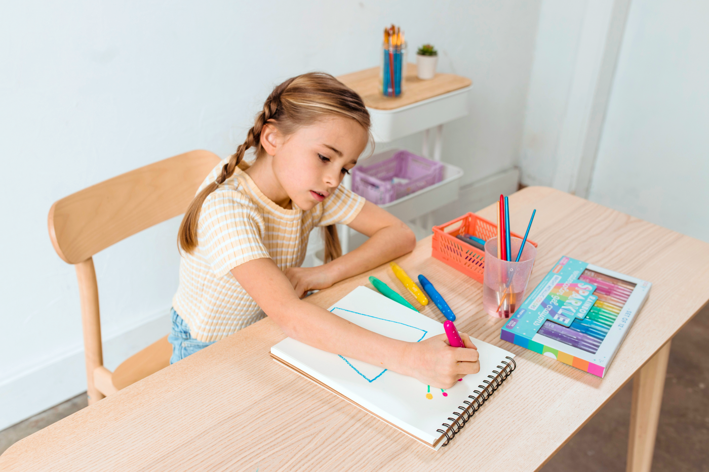 Rainbow Sparkle Watercolor Gel Crayons