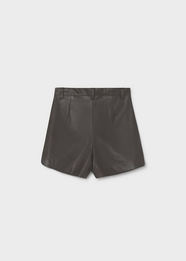 Chocolate Faux Leather Shorts