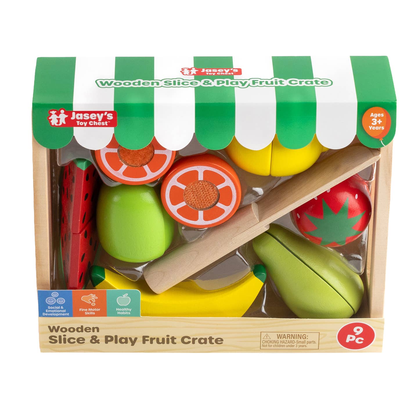 Wooden Slice & Play Fruit Crate