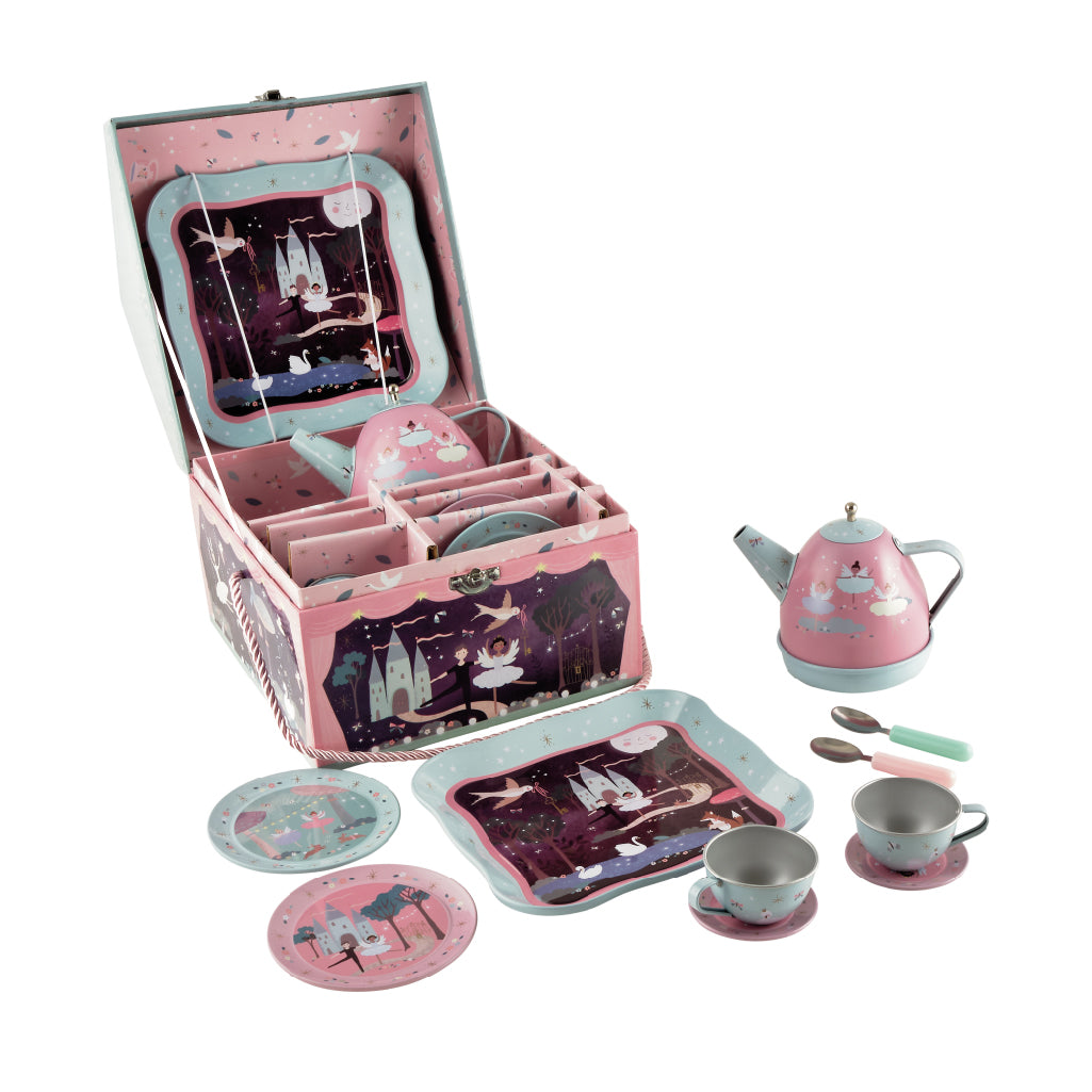 Enchanted Musical 11pc Tin Tea Set