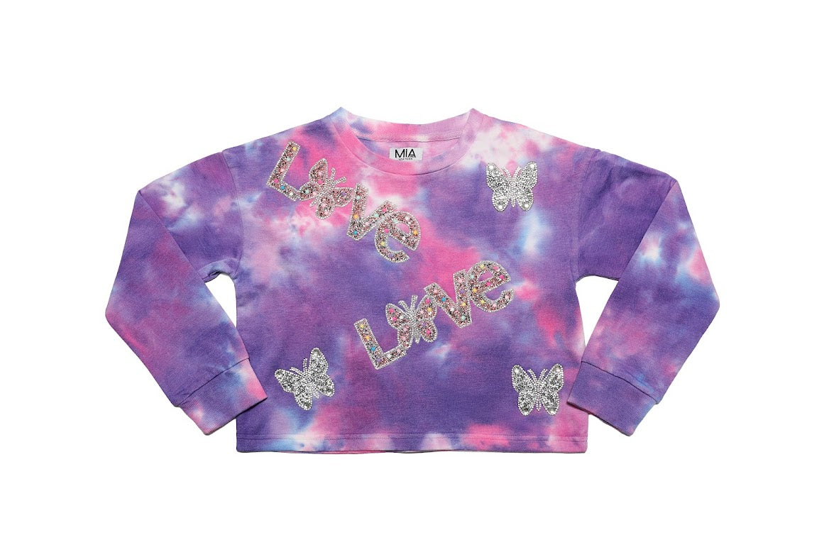 Tie Dye Love Butterfly Sweatshirt