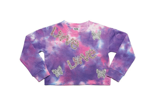 Tie Dye Love Butterfly Sweatshirt