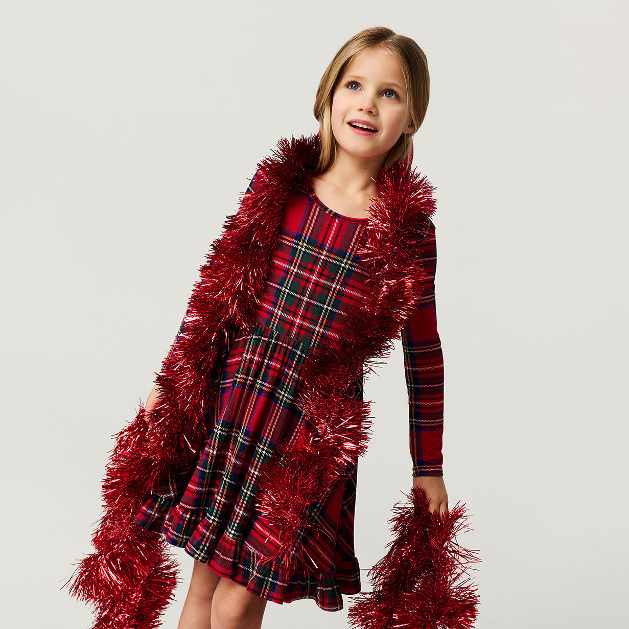 Red Tartan Plaid Twirl Dress