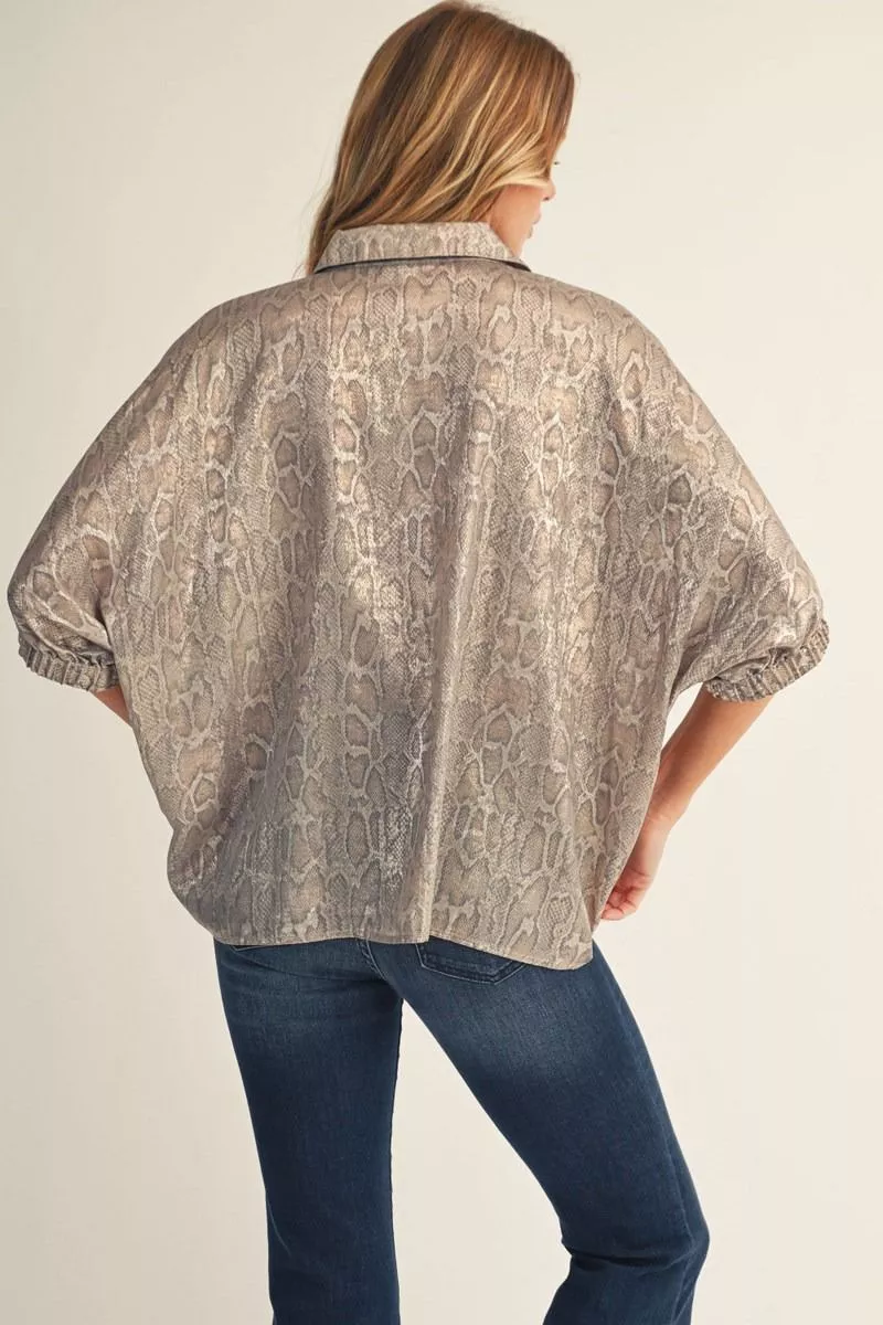 Pearl Snakeskin Top