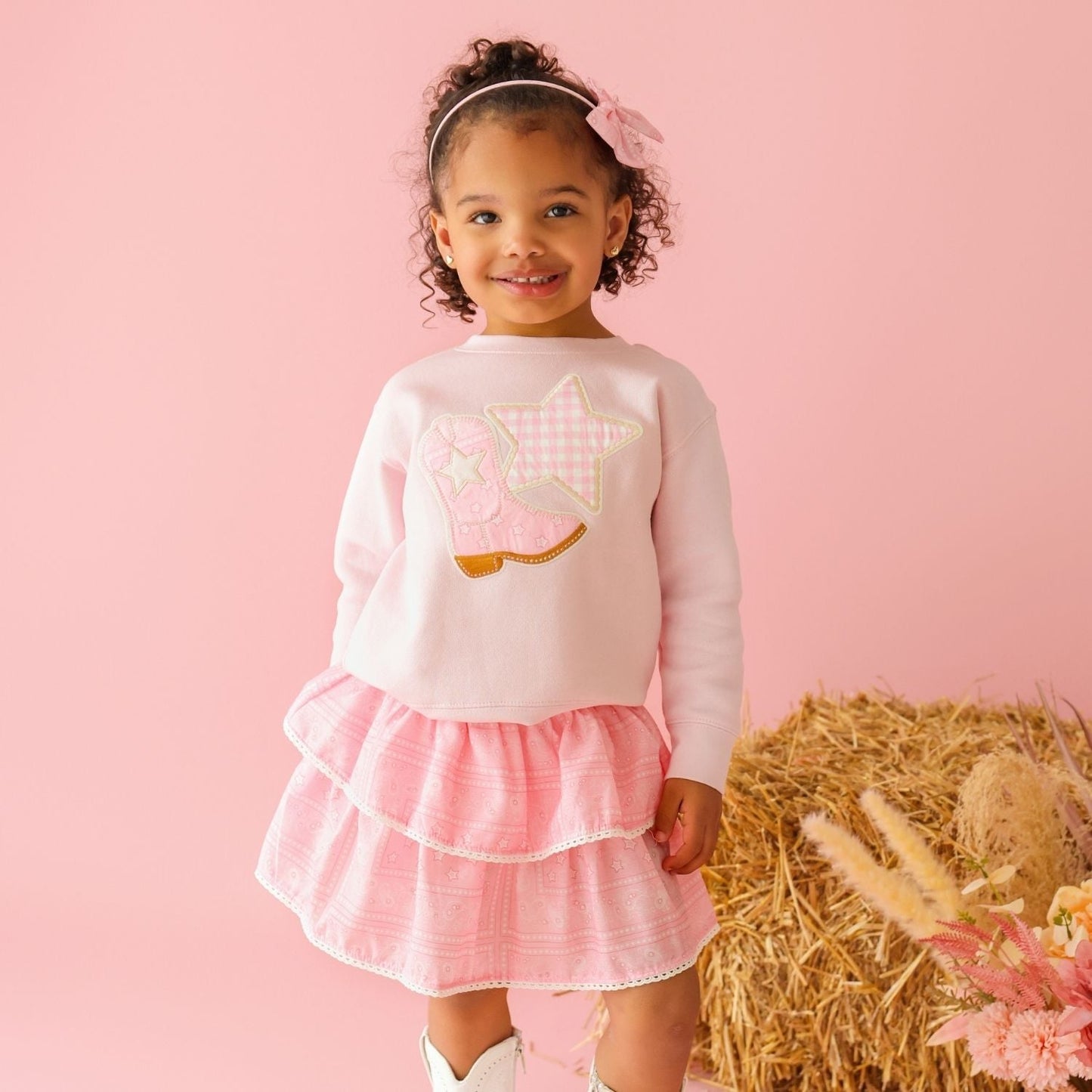 Bandana Cowgirl Patch Western Sweatshirt