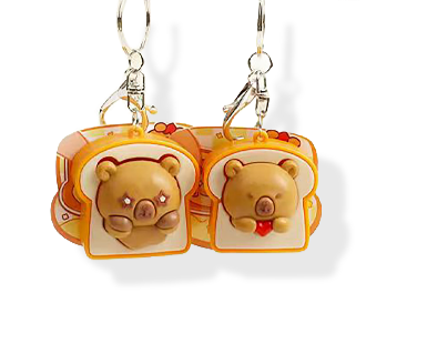 Clicker Chumz Capybara Toast Keychain - Assorted