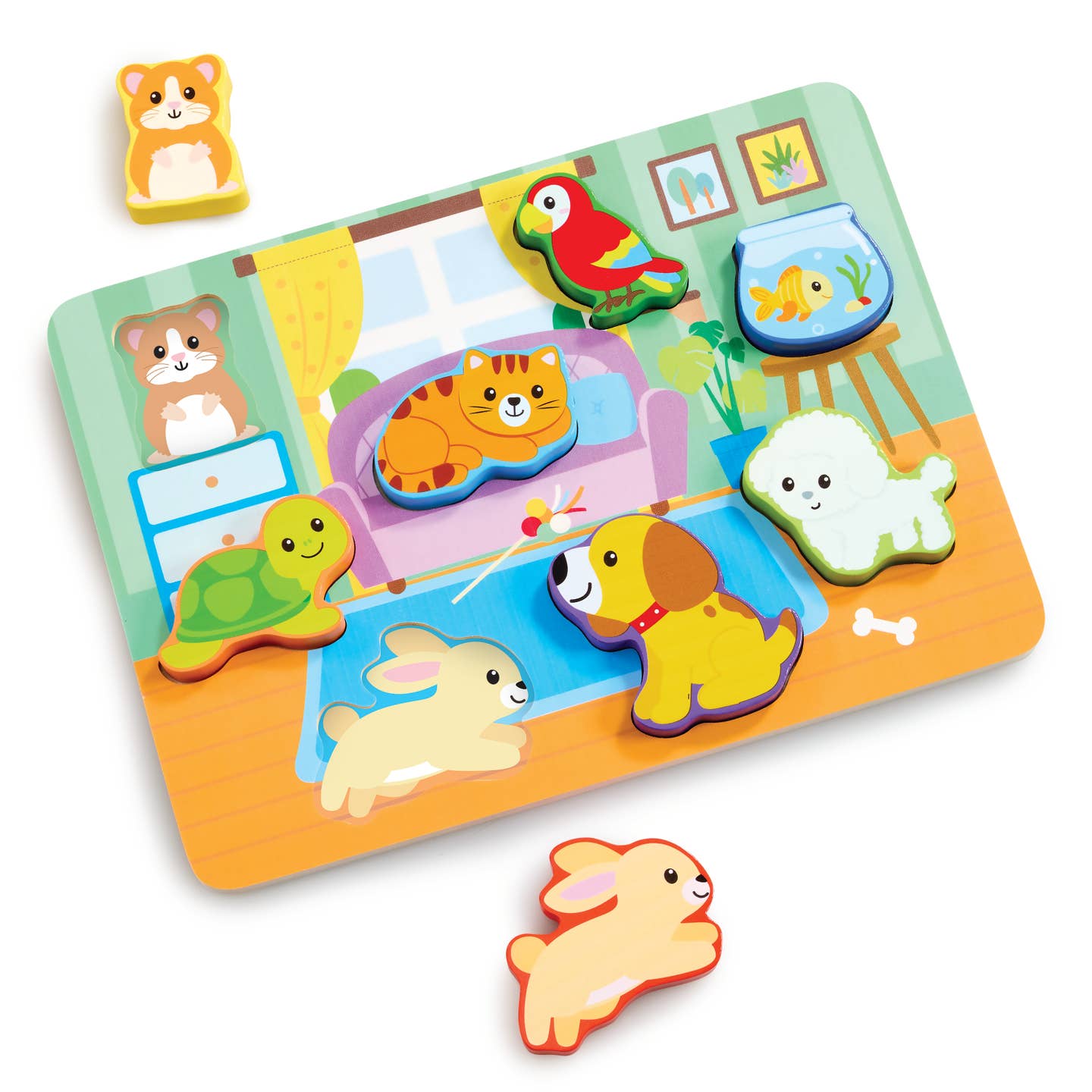 Wooden Pets Puzzle & Play Pieces
