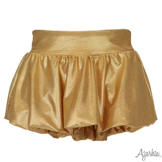 Gold Shimmer Bubble Skort