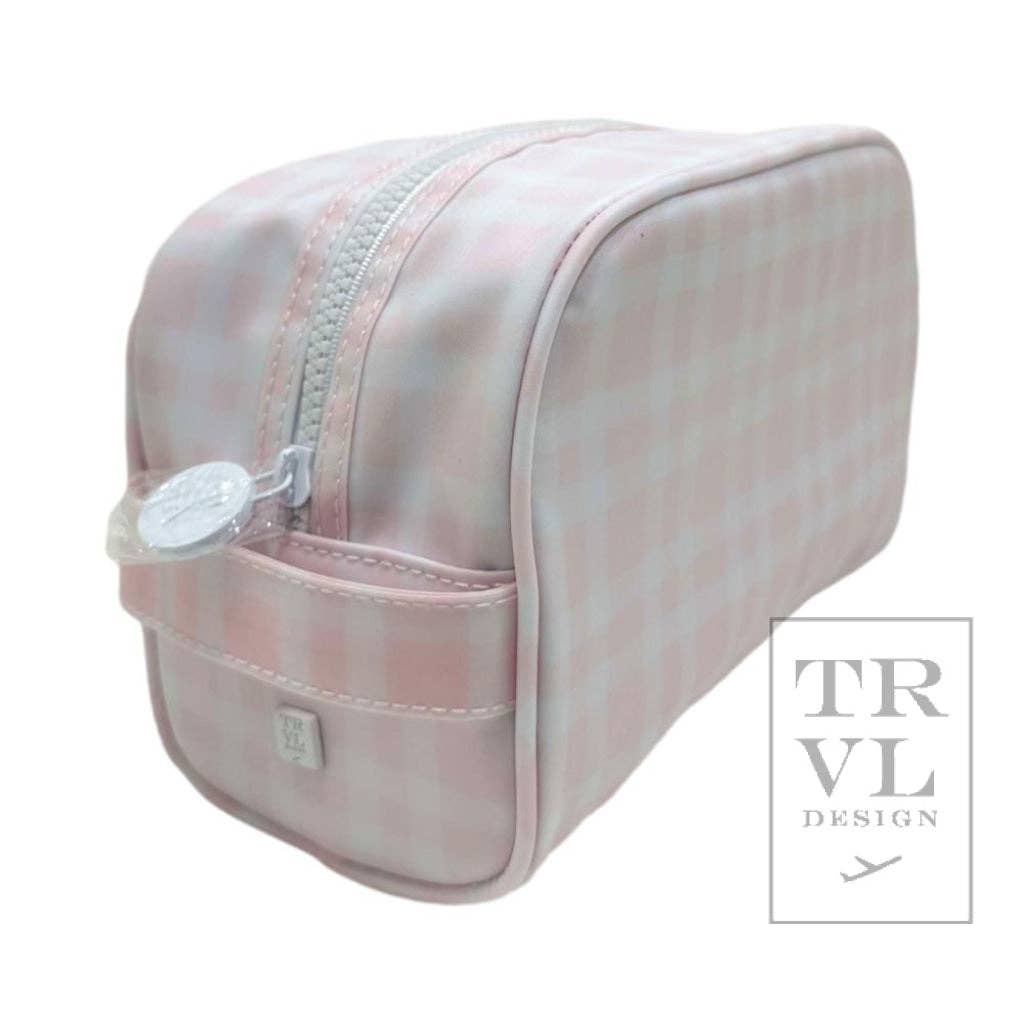 Pink Pimlico Plaid Stowaway Toiletry Bag
