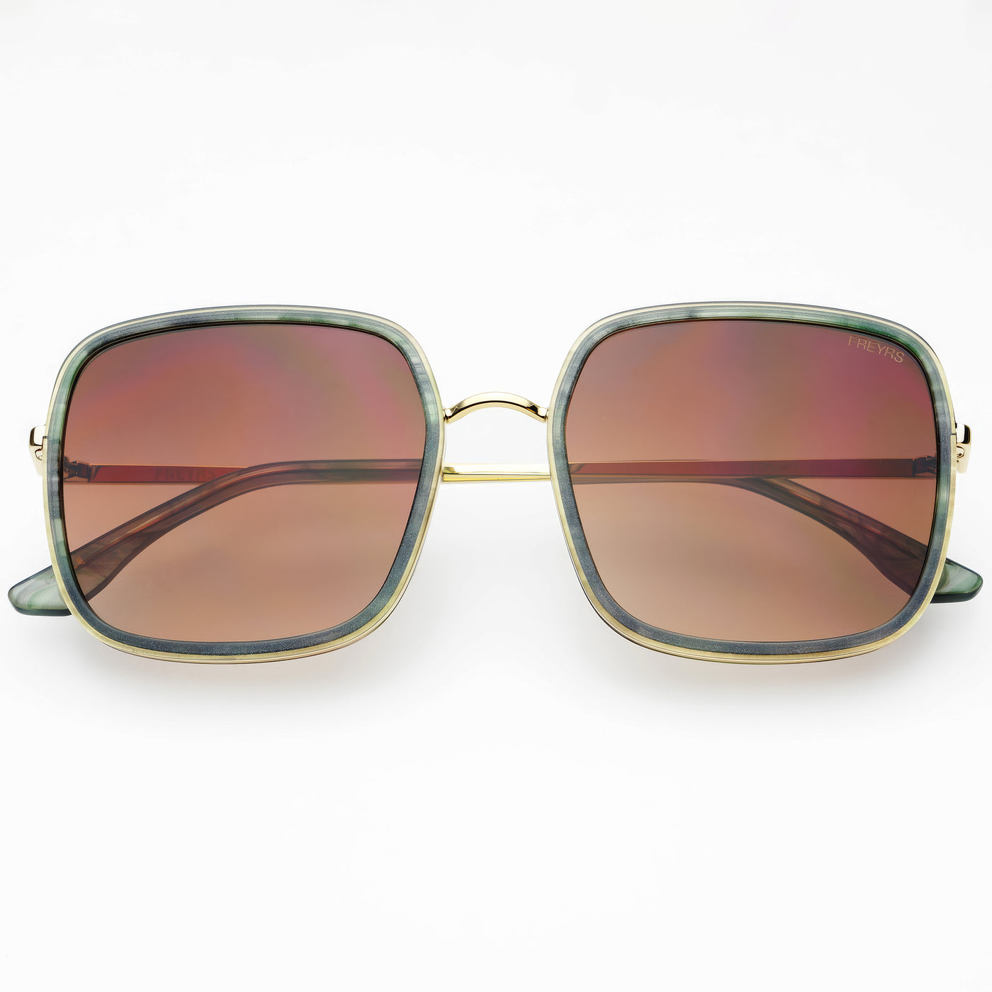 Emerald Green Cosmo Square Sunglasses