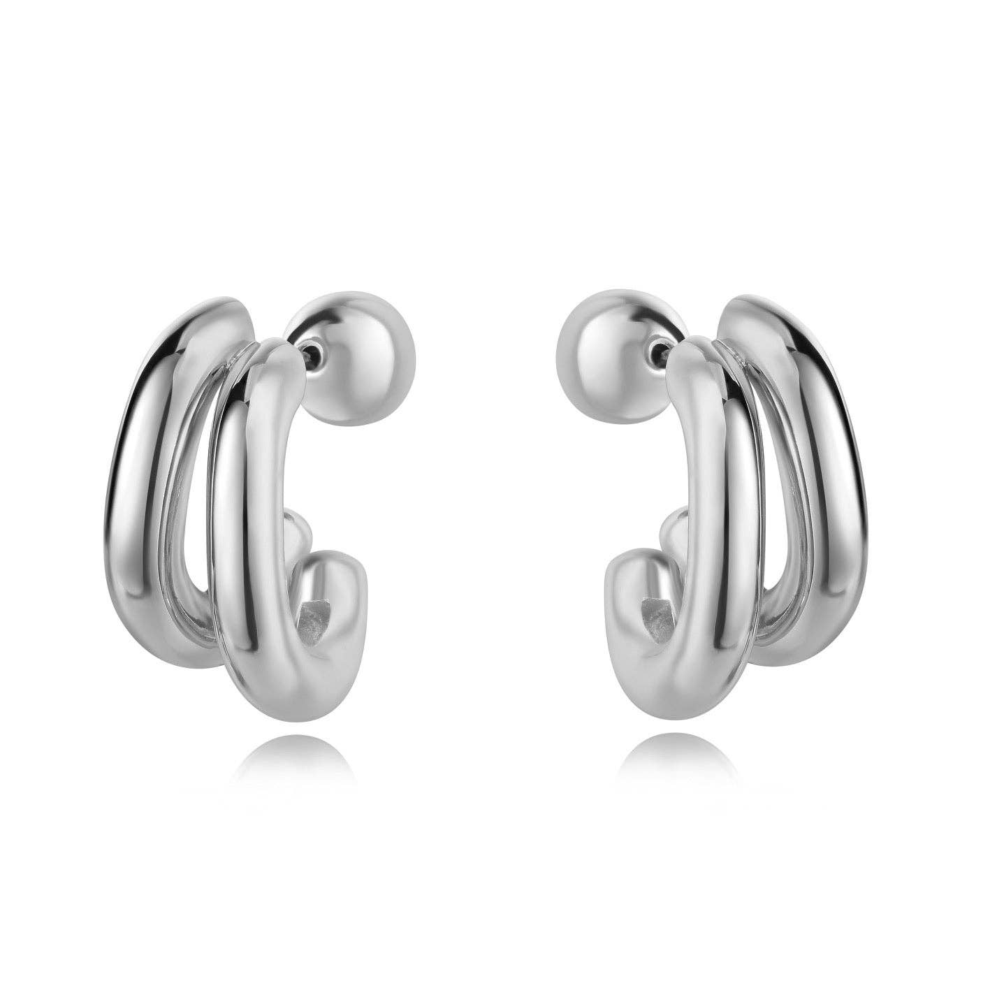 Silver Jaxon Earring