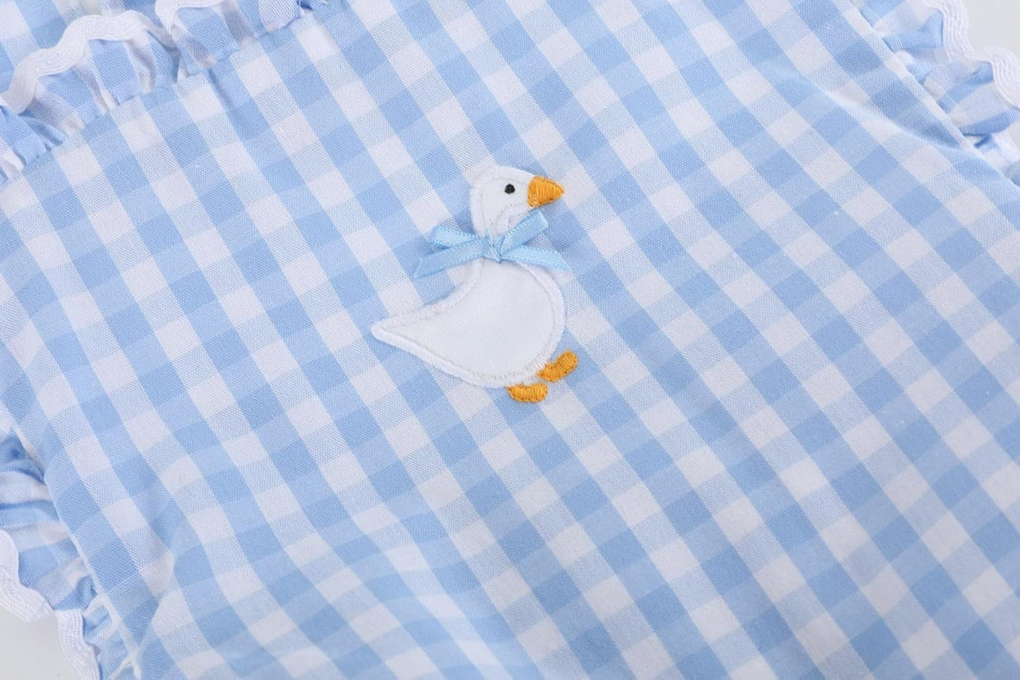 Blue Gingham Goose Bubble