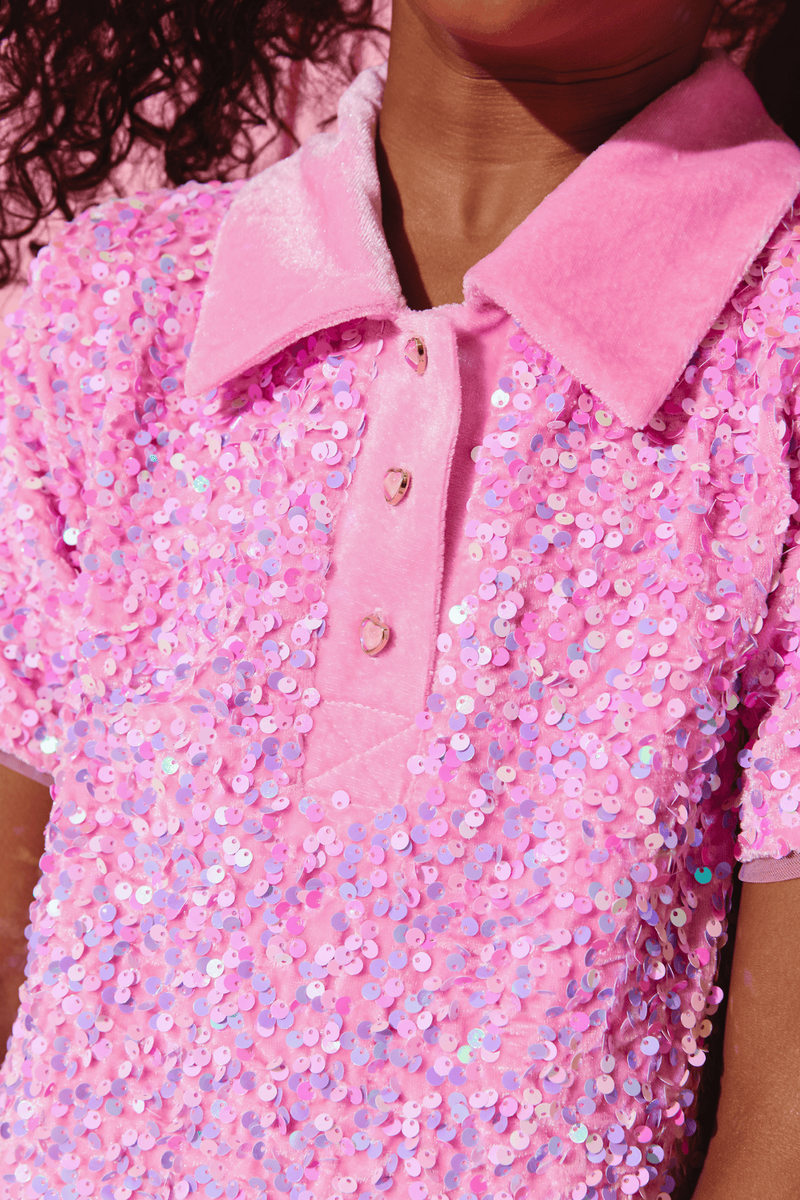 Preppy Soft Sequin Dress