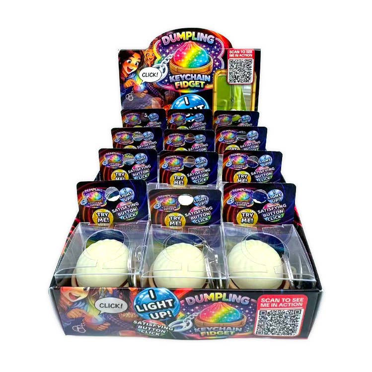 Fun Doh Dumpling Light-Up Click Fidget Keychain