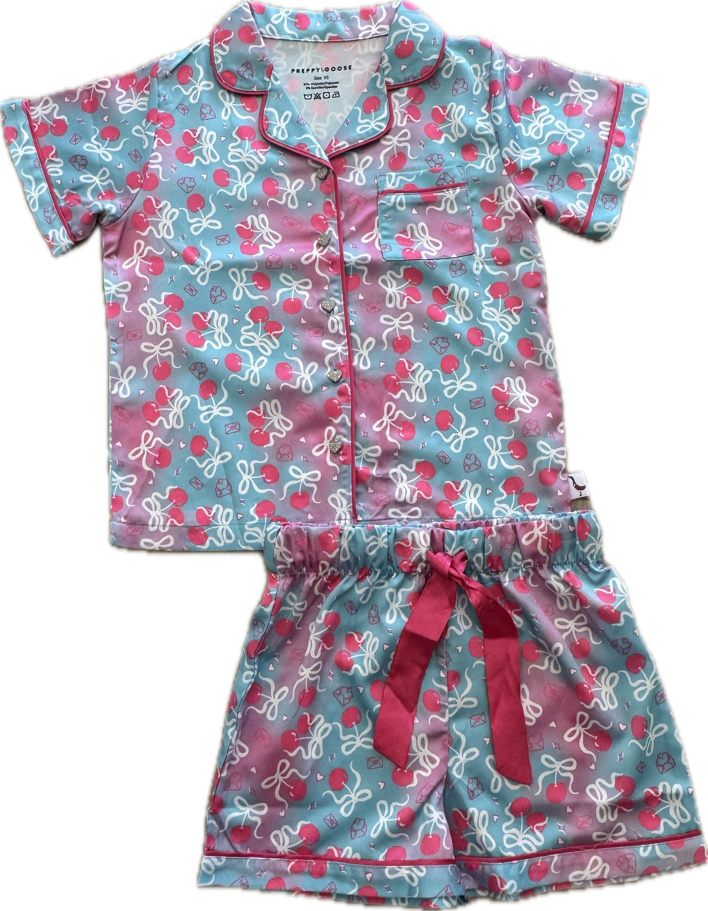 Cherries Satin Pajama Set