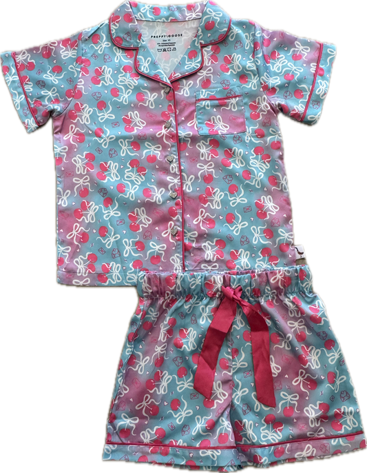 Cherries Satin Pajama Set