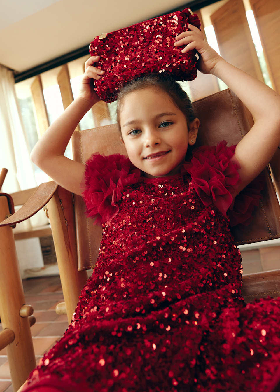 Red Velvet Sequin Bag