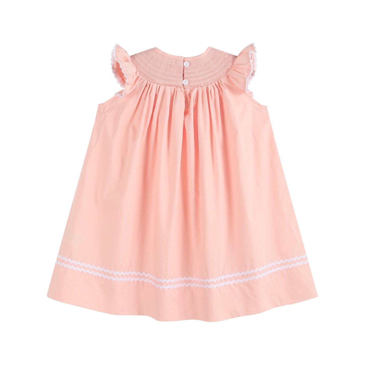 Pink Easter Bunny Smocked Bishop Dress