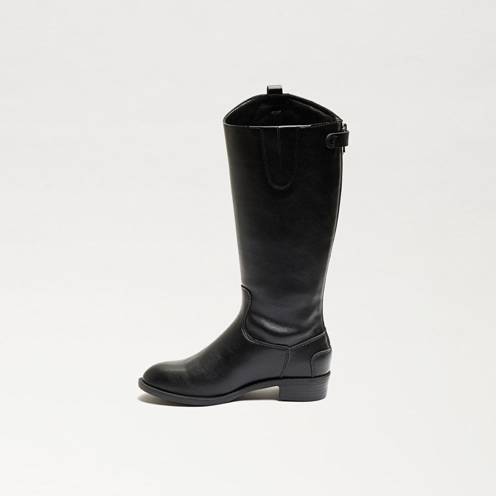 Black Leather Penny Boot
