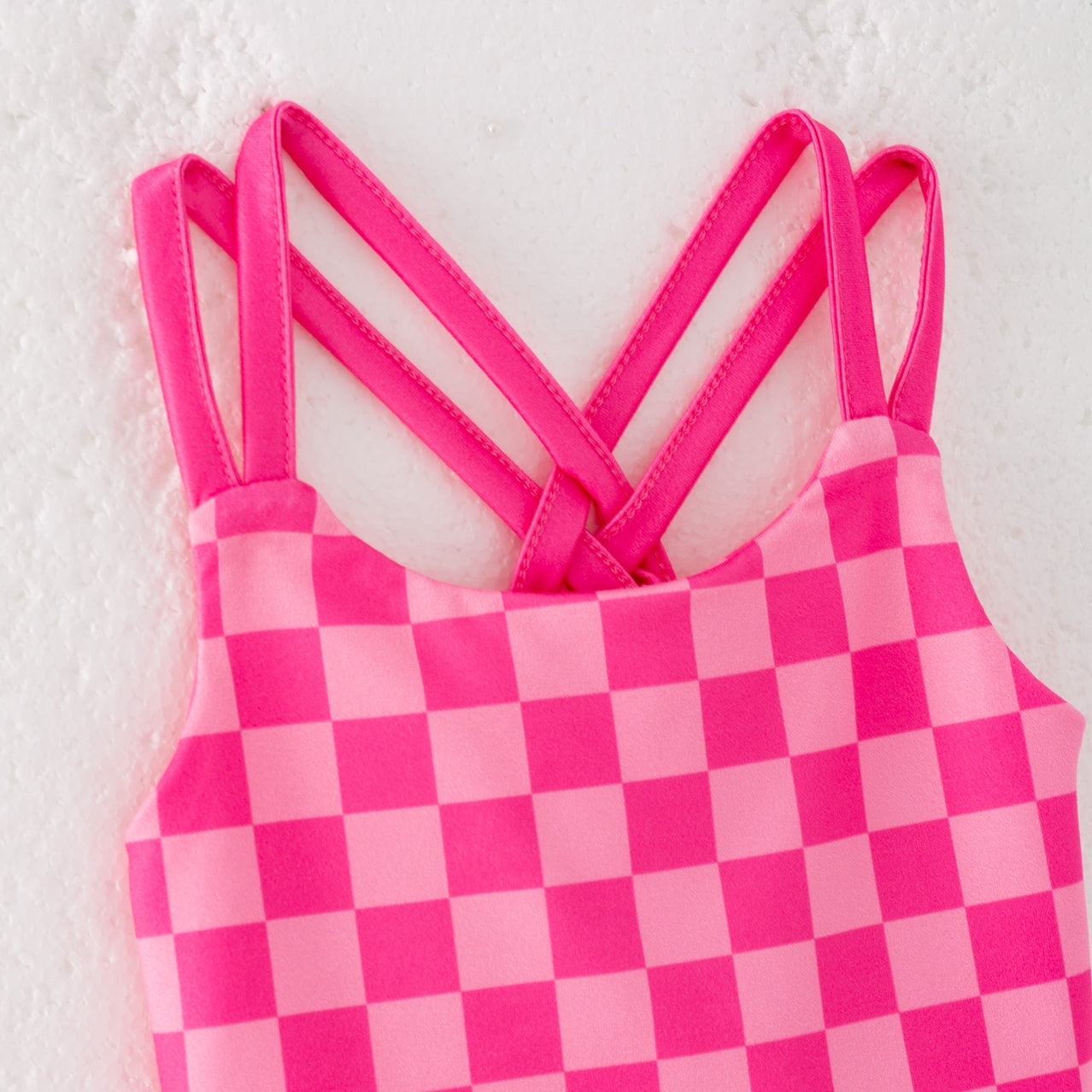 Hot Pink Check Skort Set