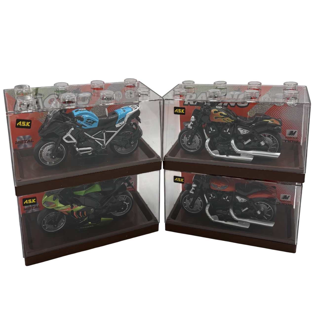 Die-Cast Pull-Back Motorcycle With Lights & Sound (Assorted)