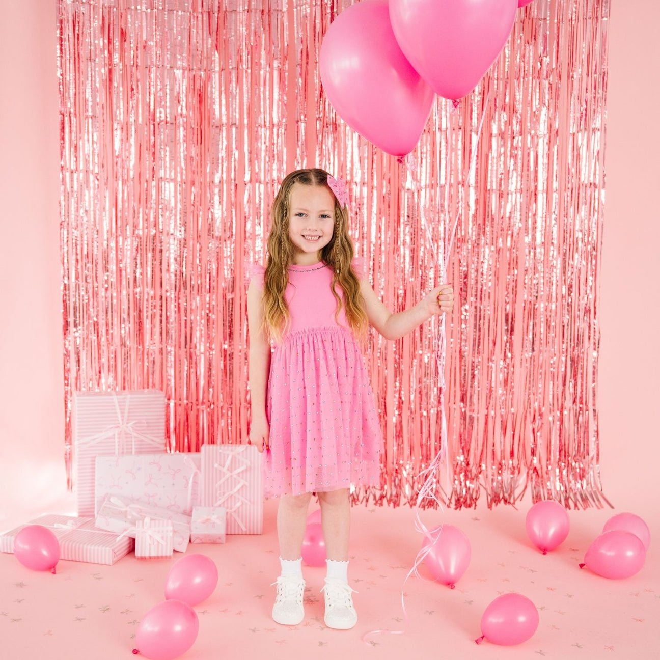 Raspberry Rhinestone Tutu Dress