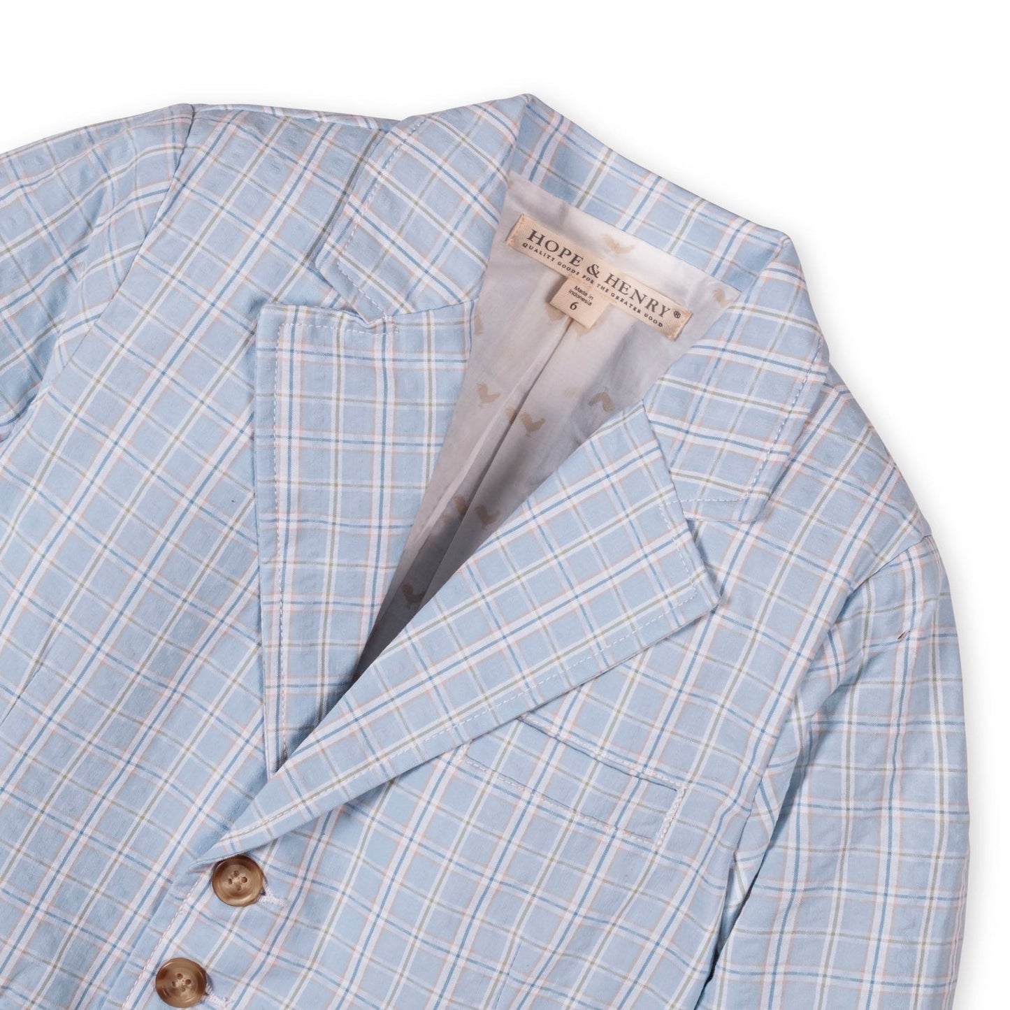 Blue Chateau Check Seersucker Suit Jacket