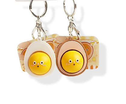 Clicker Chumz Yolk Face Keychain - Assorted