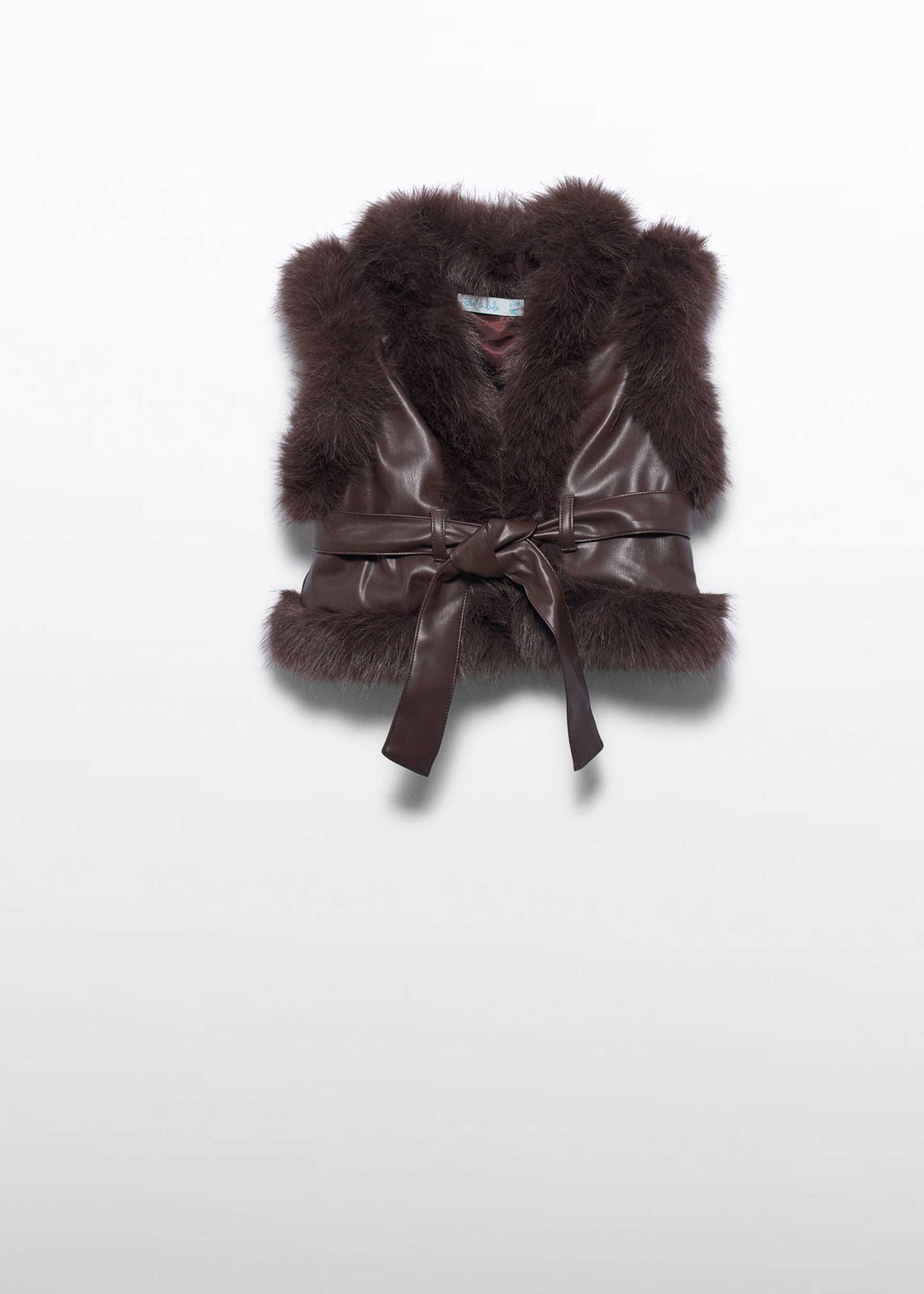 Truffle Quilted Faux Furry Vest
