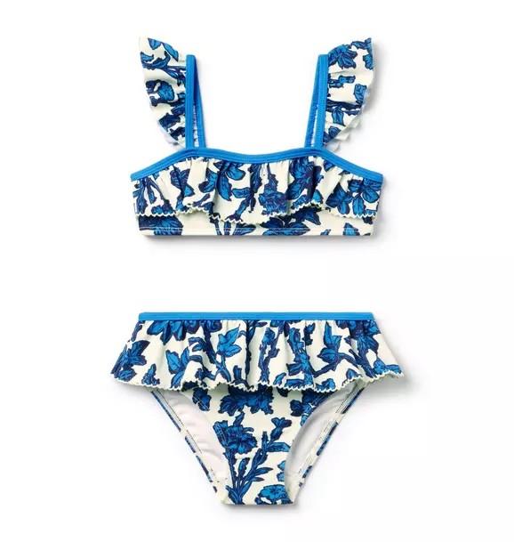 Beryl Blue Floral Swimsuit
