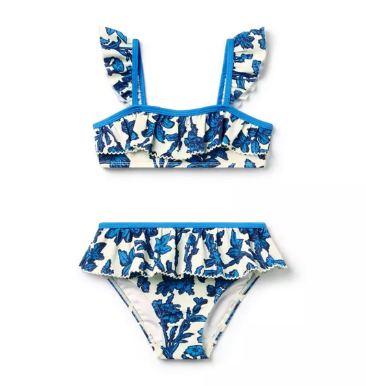 Beryl Blue Floral Swimsuit