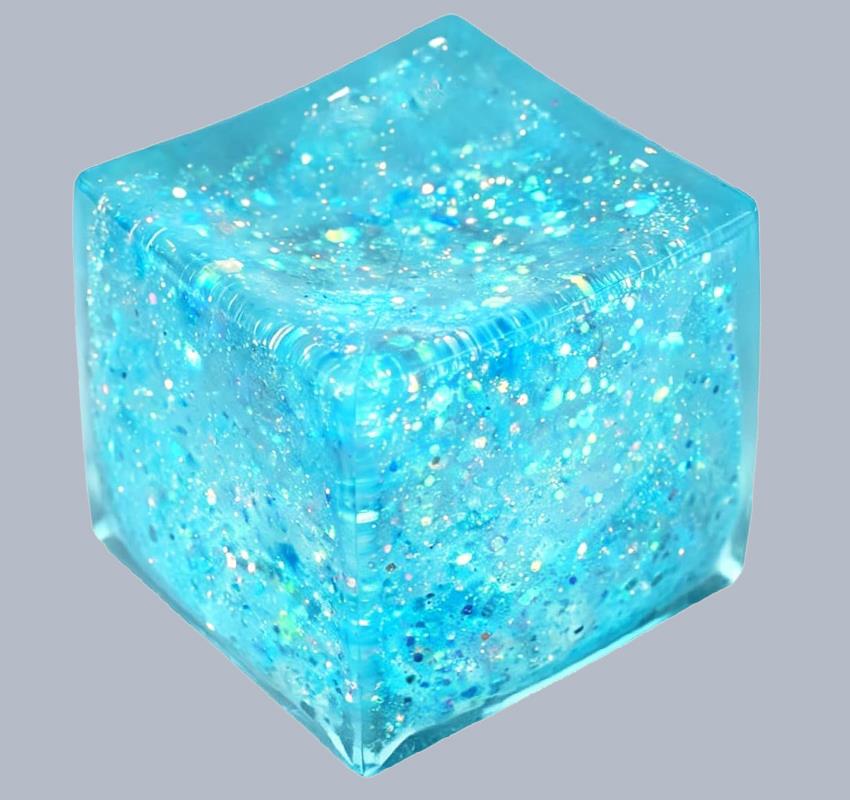 2" Dough Doughs Sugar Squish Cube Glitter