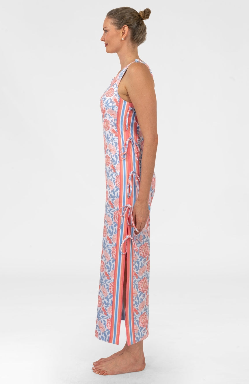Peri Coral Tie Dress - Smell The Roses