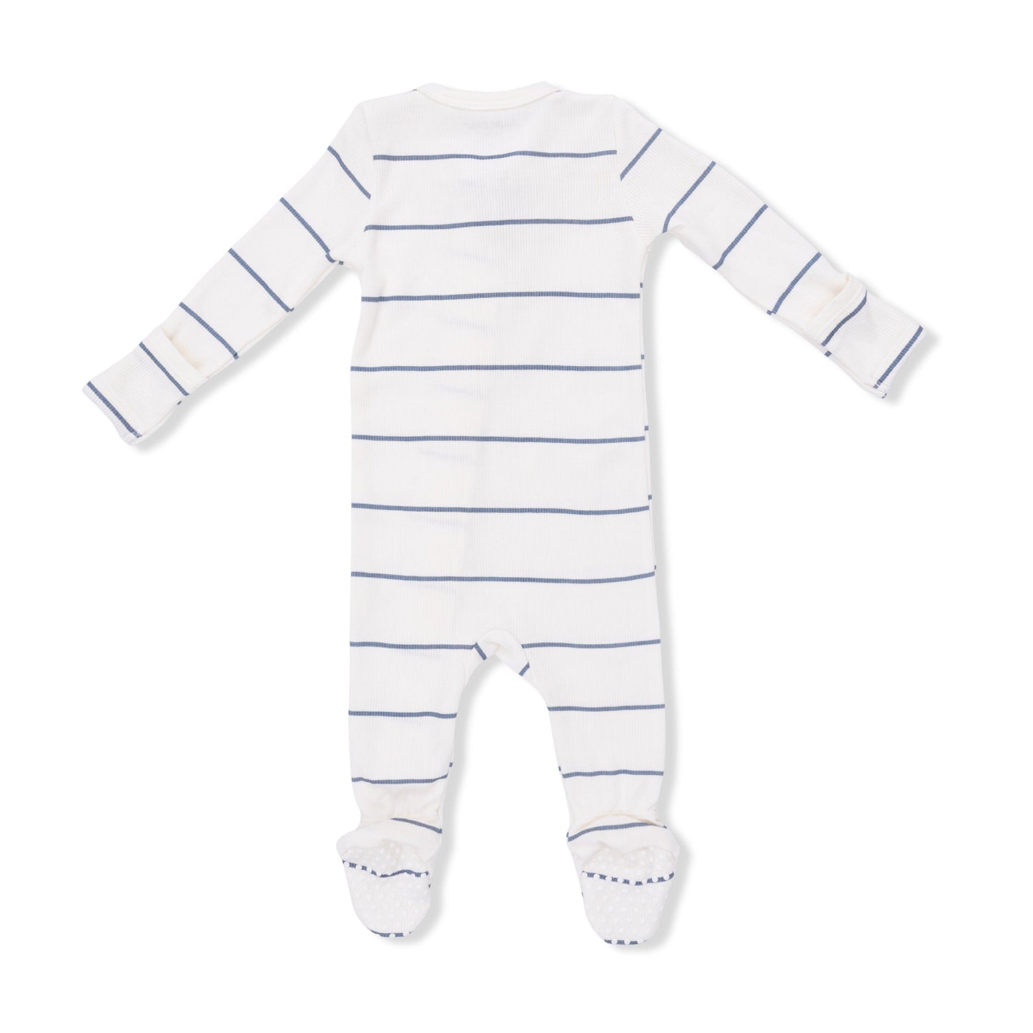 Vintage Stripe Zip Footie