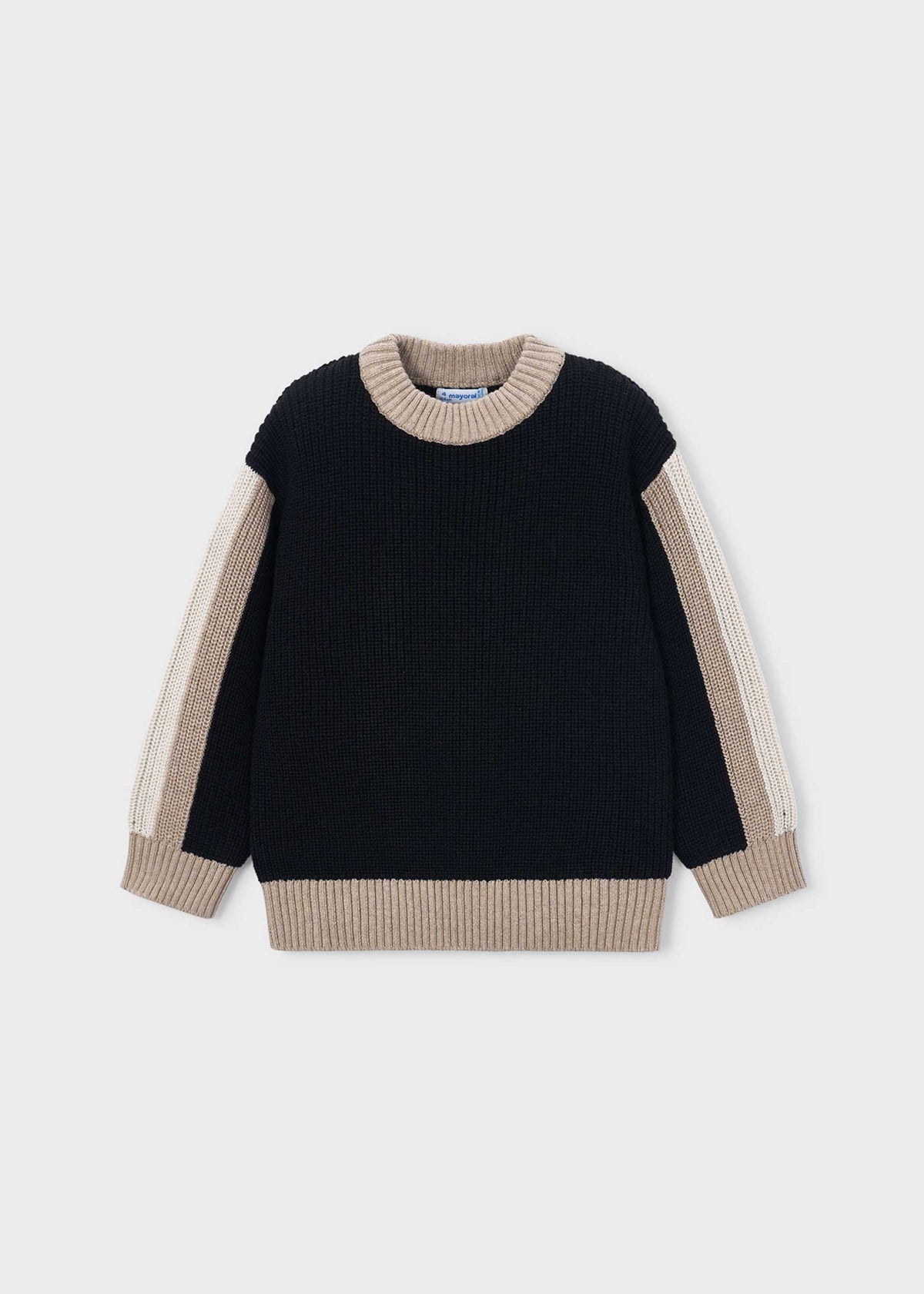 Black/Tan Contrast Sweater