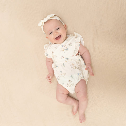 Flower Ducklings Ruffle Sunsuit