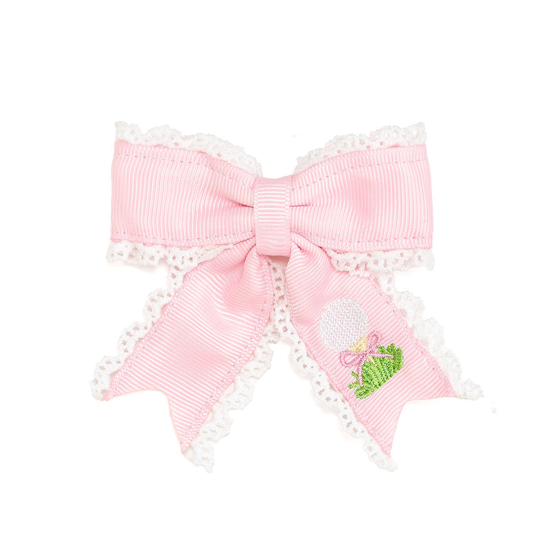 Golf Tee Lace Bow Clip
